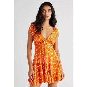 FREE PEOPLE it takes two wrap skater dress size S